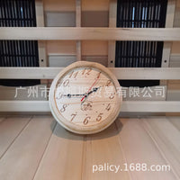 厂家直供 桑拿房汗蒸箱配件木钟 汗蒸房桑拿设备耐热耐潮木制钟表