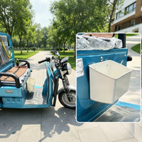 Thickened Tricycle Storage Box Rectangular Storage Box with Adhesive Hooks Sturdy Tricycle Basket Minimal Maintenance for Commuters