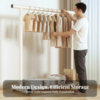 Freestanding Garment Rack Simple Design Portable Clothing Effortless Assembly Freestanding Wardrobe Rack for Homeowners, Balcony, Bedroom