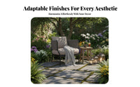 Woven Patio Armchair Nordic Design paded Patio Armchair Includes pad Deep Seating for Homeowners, Hotel Owners, Balcony