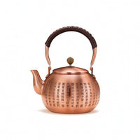 Tea Kettle with Lid Hammered Hot Water Boiler Stain-Stain-Resistant for Camping