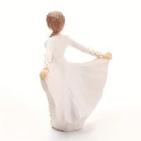 New Skirt Girl European Style Ornament Romantic Christmas Birthday Gift Living Room Decoration Resin Craft