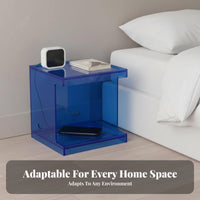 2-Tier C-Shaped End Table Modern aesthetic Household Furniture adaptable Use