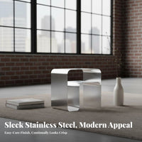 Minimalist Design C-Shaped End Table single-Piece Construction Nightstand Modernist Movement Inspired Household Furniture Vintage and design for Apartment Dwellers, Homeowners, Students, Living Room, Small Spaces, Home Office, Lounge Area