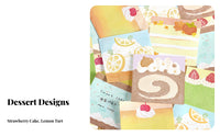 100 Sheets Japanese Design Dessert Themed Memo Pad 6 Designs Cake Design Note Sheets for Students, Office Workers, Scrapbooking, School