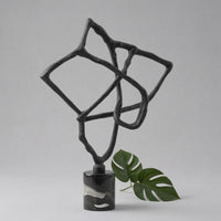 Geometric Line Sculpture Modern Geometric Metal Decor Rust-Resistant