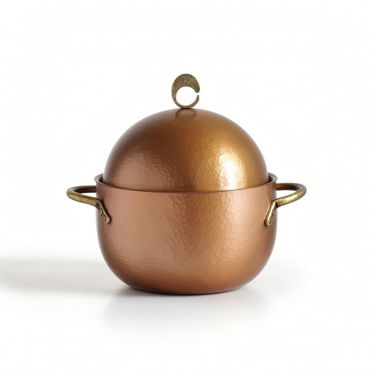 Hammered Metal Pot Compact Cookware Versatile for Table Serving