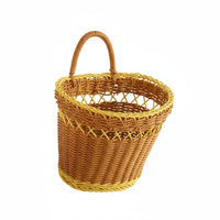 Woven Hanging Basket With Handle Hanging Woven Basket Long-Lasting for Bathroom