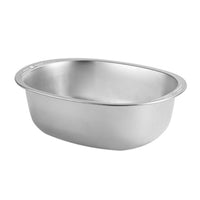 Oval Kitchen Basin Smooth Stainless Steel Bowl Long-Lasting for Meal Prep