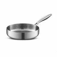 Hammered Titanium Skillet All Cooktop Compatible Uncoated Titanium Pan