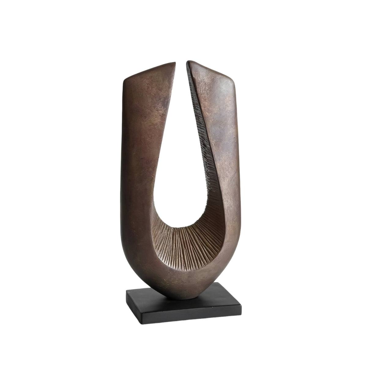Tabletop Sculpture Textured Resin Sculpture with Base Abstract for Office Shelf