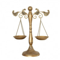 Retro Metal Scale Sculpture Tabletop Display Piece Old World Charm