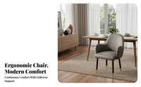 Luxury aesthetic Upholstered Backrest Chair Modern Minimalist Design Dining Seat Padded padding Indoor Seating Sturdy Frame for Restaurant Owners, Interior Designers, Hotel, Kitchen, Living Room, Home Office