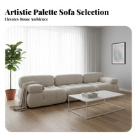 plush Segment Lounger Nordic & design configurable Couch Combinable Design Sectional Sofa for Apartment Dwellers, residents, Small areas, Bedroom, Lounge Area