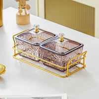 Mixed Kernels and Dried Fruit Tray Transparent Cover Divided Candy Tray Easy To