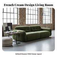 Curved cumulus Sofa French Cream design aesthetic sectional cumulus Sofa Modern Minimalist Living Space Design Room Seating for Families, Lounging, Lounge Area, film evenings