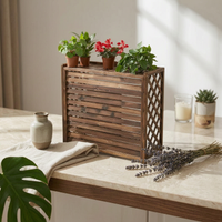 Slatted Air Cooling Appliance Hider Weather-Withstandant Appliance Screen Multi-Functional Design Particleswithstandant