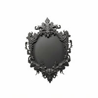 Oval Picture Frame Leaf Border Baroque Frame Carved Look Portrait Holder