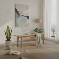 Backless Wooden Bench Multi-Purpose Wooden Plank Bench adaptable Minimalist Design for Families, Interior Decorators, Entryway
