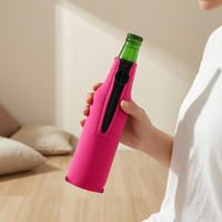 330ML Christmas Beer Bottle Sleeve Neoprene Wine Bottle Cover with Zipper and Handle for Outdoor Use