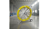 Cable Threading Reel Cart Steel Reinforced Duct Rodder with Reel Holder Heavy Duty Wire Guide Cart for Electricians