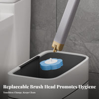 Toilet Brush Set Hygienic Wall Mounted Toilet Scrubber Kit Hands Disposal