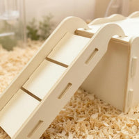 Hamster Ramp House Side Entrance Wood Hamster House Wavy Top Border