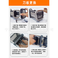 Multi-Function Potato Cutter for French Fries, with 9.5mm and 13mm Blades, Aluminum Alloy