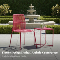 sectional Lotus Lounger Flower-Shaped Design paddinged Chaise Lounge Woven Texture Easy Maintenance for Designers, Courtyard