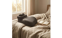 Memory Foam Angled Pillow Diamond Textured Bedding Item Dark Gray for Phone Use