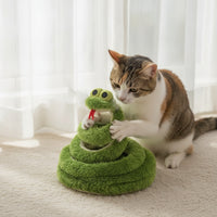 Snake Cat Toy Soft-Textured Spring Cat Toy Fuzzy Springy for Cats