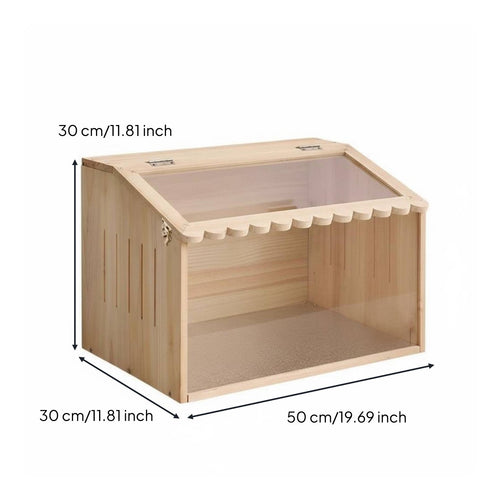 Reptile Habitat Box Ventilated Design Tank Reptile Enclosure Lock Breeding Tank for Beginners