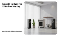 Wooden Amplifier Cabinet Adjustable Shelves AV Equipment Rack Cabinet Sturdy Construction Multi-Tier Component Rack for Audiophiles, Living Room