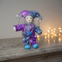 Porcelain Clown Figure Handmade Clown Figurine Hand-Crafted