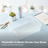 Clear Stackable container Adaptable Organizer Box Built-in Handles for residents
