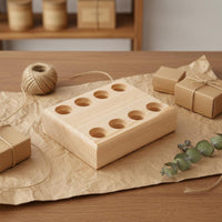 Essential Oil Holder Desktop Organizer Secure Wooden Organizer with Slots for Desk, Salon