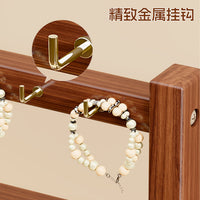 Solid Wood Jewelry Display Stand for Bracelets, Necklaces, and Hair Ties
