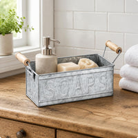 Galvanized Planter Multipurpose Decorative Container Sturdy