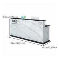Modern Front Desk Counter Reception Retail Checkout Counter Sturdy Material Spacious Workspace Suitable for Retailers Receptionists Boutique Salon Corporate Workplace
