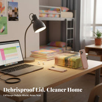 Transparent Multicompartment Storage Box transparent Design Desktop Accessory