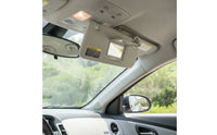 Gray Car Sun Visor Easy to Install Sun Visor with Mirror Cover Foldable Auto Sunshade Lightweight for Windshield
