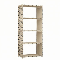 Iron Bookshelf Simple Design Storage Rack Floor Standing Open Shelf for Home Organizing