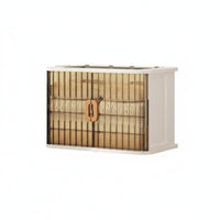 Foldable Cacontaineret with Front Doors Foldable Design for Bathroom, Students