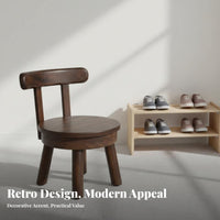 Upholstered Short Stool Retro aesthetic Footrest Padded pad for Children, Adults