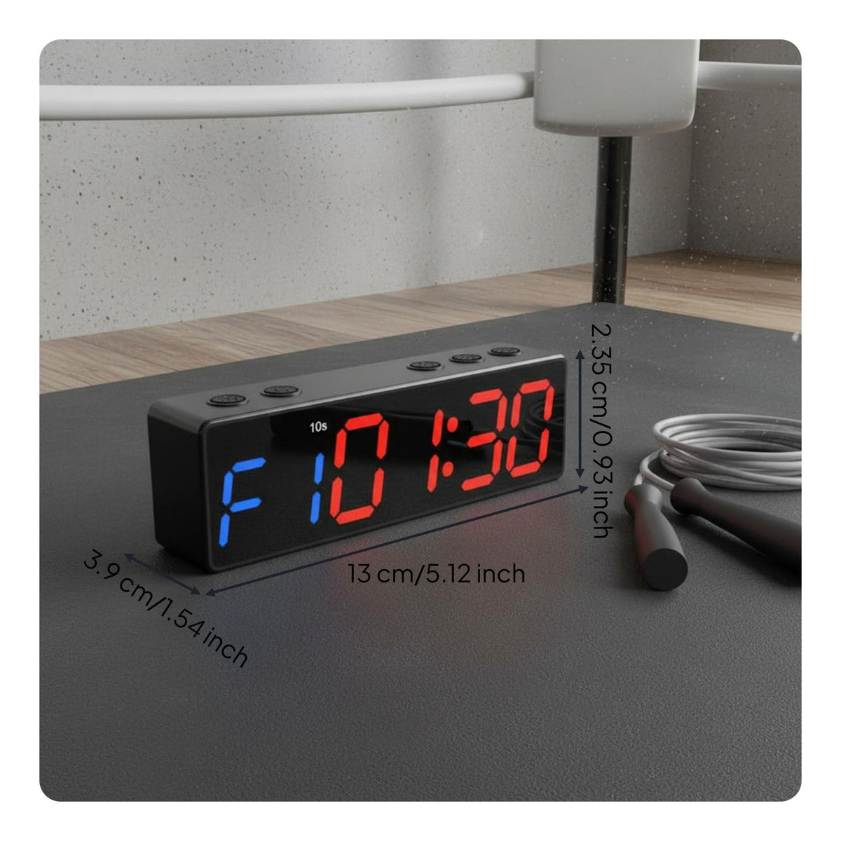 Digital Interval Training Timer Countdown & Count-up Function Stick-on Interval