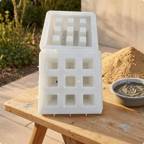 Concrete Hollow Brick Form White Building Supply Long-Lasting