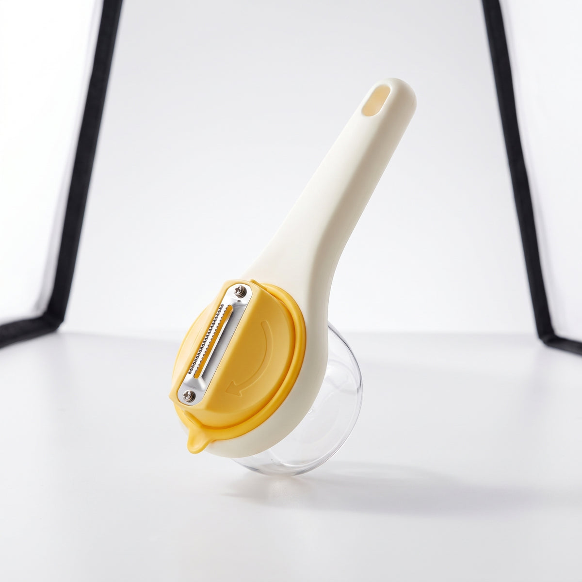 Stainless Steel Vegetable Peeler with Collection Cup Serrated Handheld Vegetable Peeler with Container Sharp Easy to Clean for Home Cooks, Kitchen, Meal Prep