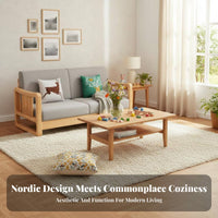 Nordic Design L-Shaped Upholstered Lounger Solid Wood Frame Corner Sofa Small Apartment Friendly Sectional Couch Modern Minimalist Design for Families, Homeowners, Pet Owners