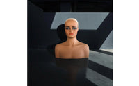 Mannequin Head with Shoulders Professional Female Mannequin Bust Hairpiece Display Head for Salon Owners, Jewelers, Photography Studios
