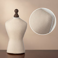 Necklace Display Bust Beige Linen Necklace Bust Elegant Pendant Display Stand Jewelers, Vendors, Boutiques